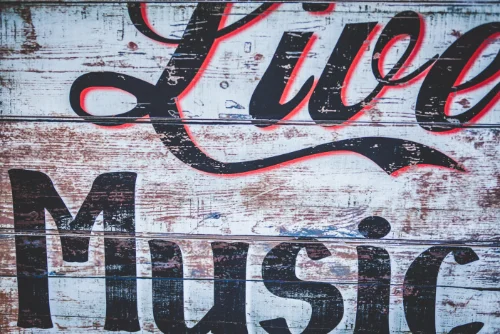 live music sign